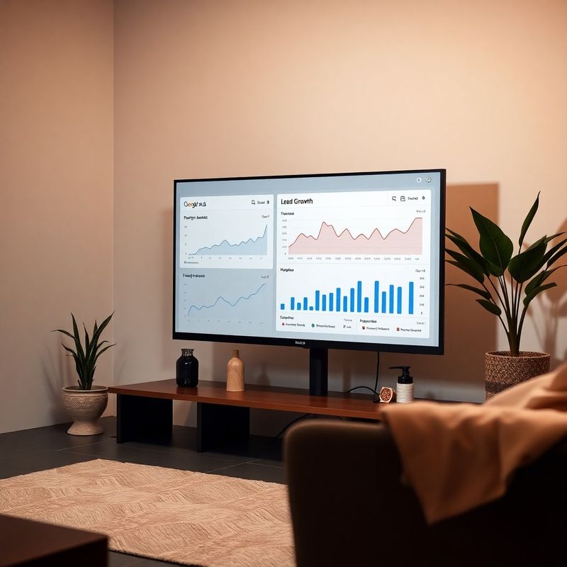 Dashboard di una campagna Google Ads con grafici di crescita dei lead